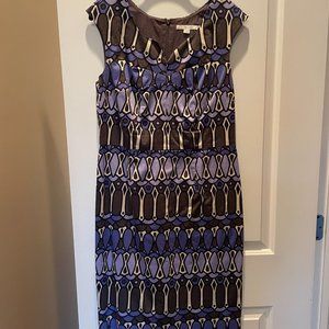 Boden Purpley-Blue & Gray Shift Dress Size 10